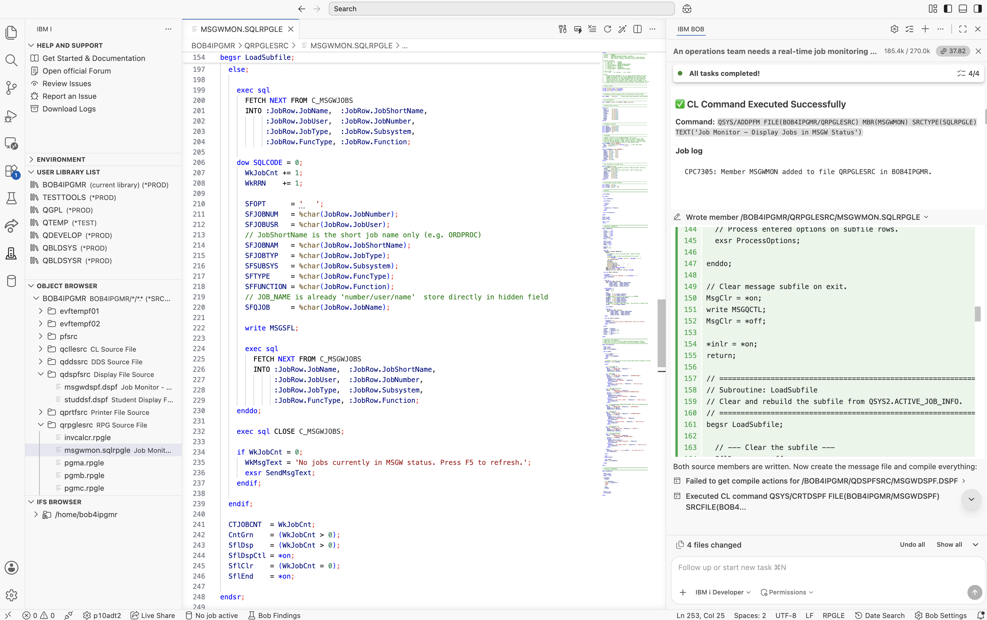 MSGWMON — subfile load loop